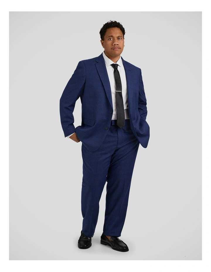 Myles Check Suit Jacket in Royal Blue image 4
