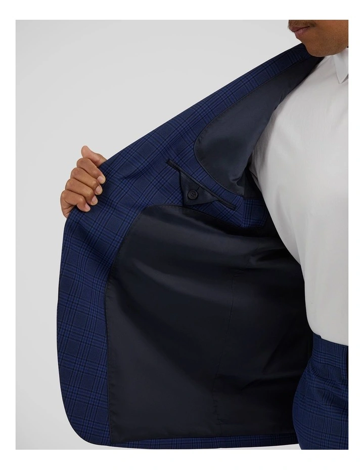 Myles Check Suit Jacket in Royal Blue image 5