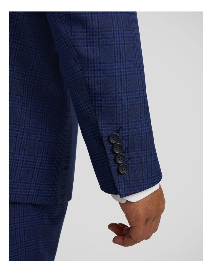 Myles Check Suit Jacket in Royal Blue image 6