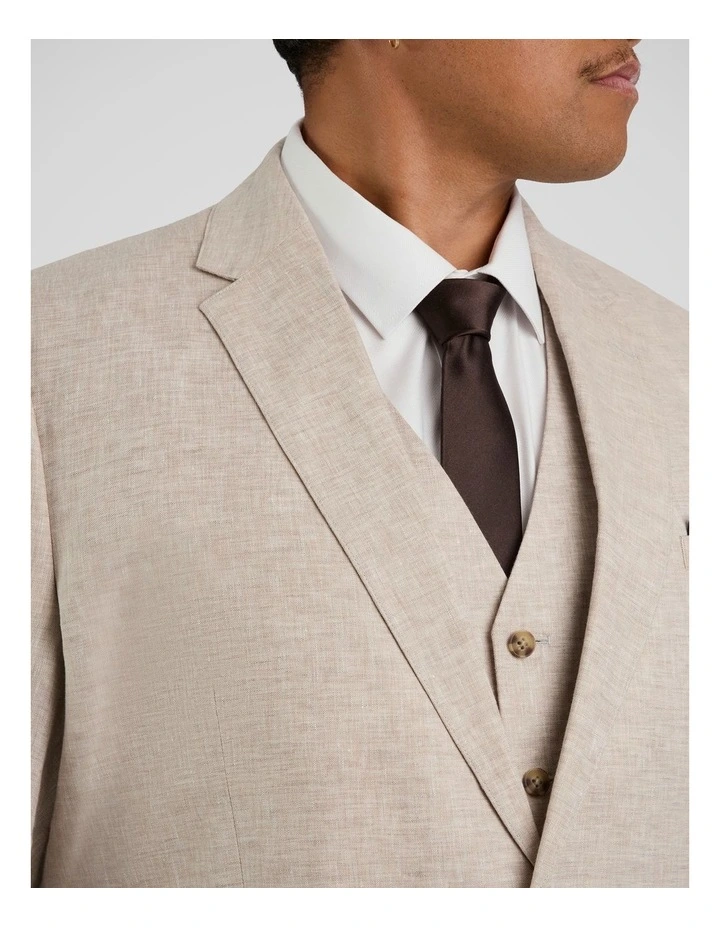 Matteo Linen Suit Jacket in Natural image 3