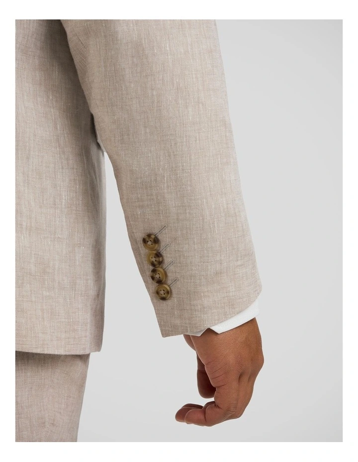 Matteo Linen Suit Jacket in Natural image 6