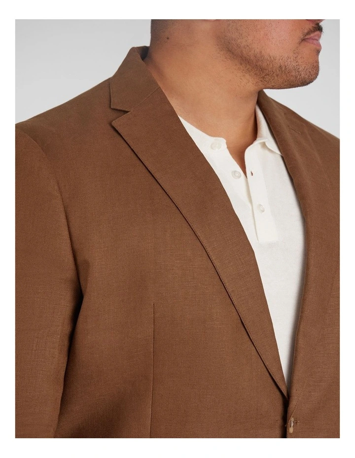 Matteo Linen Suit Jacket in Bronze image 3