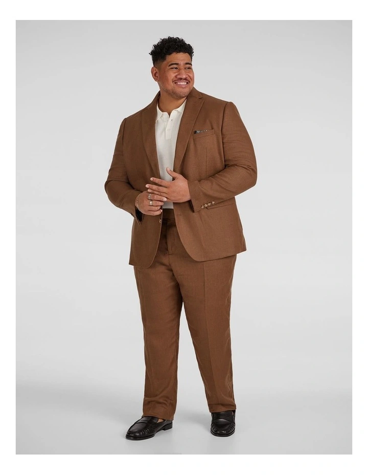 Matteo Linen Suit Jacket in Bronze image 4