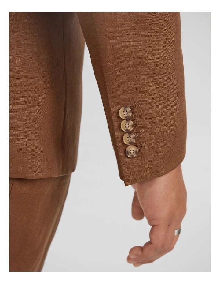 Matteo Linen Suit Jacket in Bronze image 6