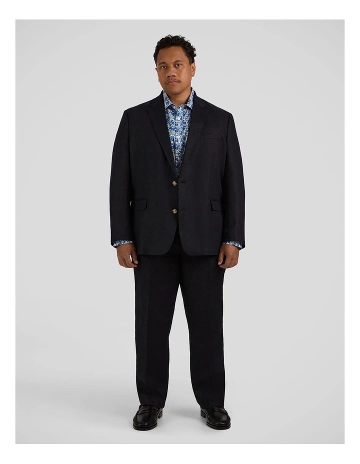 Matteo Linen Suit Jacket in Navy image 4