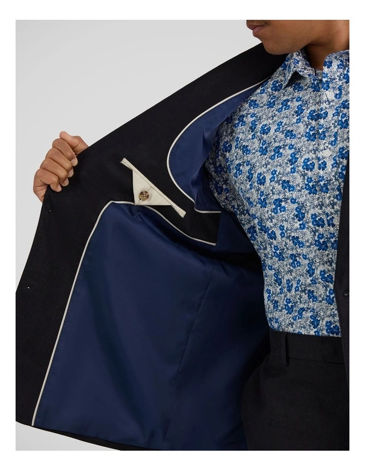Matteo Linen Suit Jacket in Navy image 5