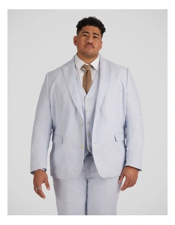 Matteo Linen Suit Jacket in Sky