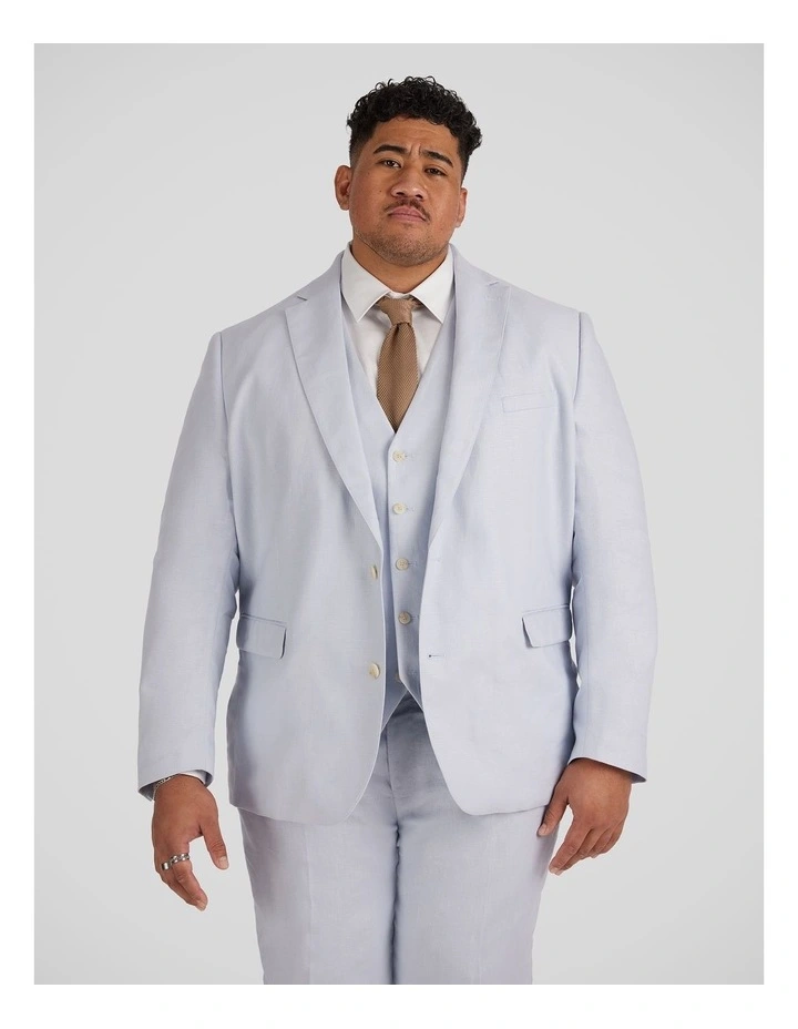 Matteo Linen Suit Jacket in Sky image 1