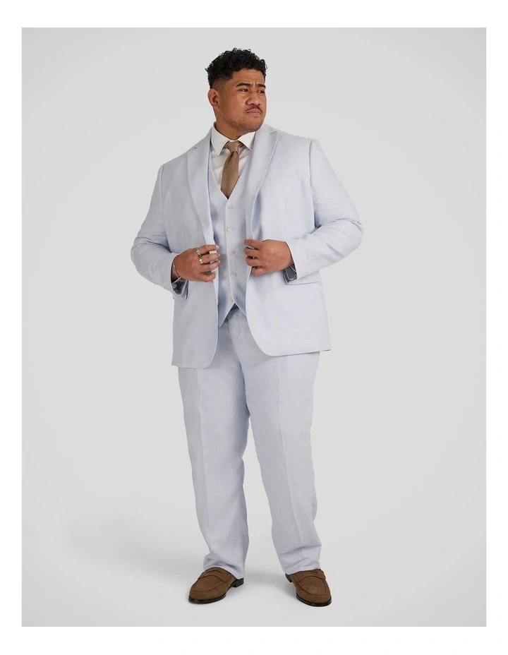 Matteo Linen Suit Jacket in Sky image 4