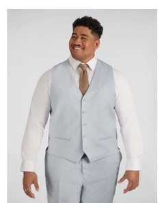 Matteo Linen Waistcoat in Sky