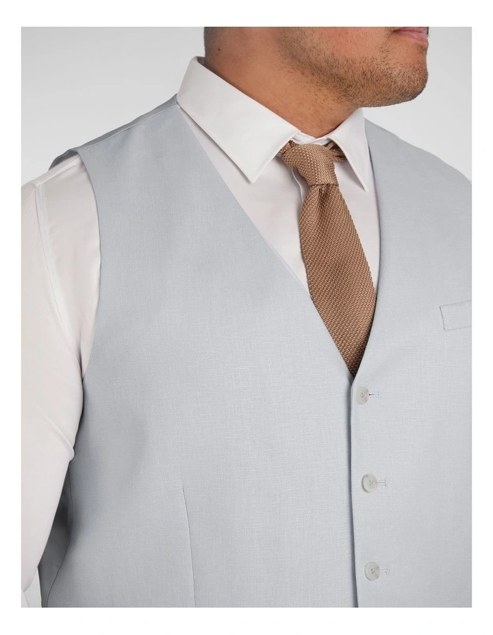 Matteo Linen Waistcoat in Sky image 3