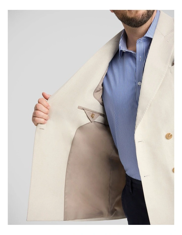 Kent Double Breasted Blazer in Champagne image 6