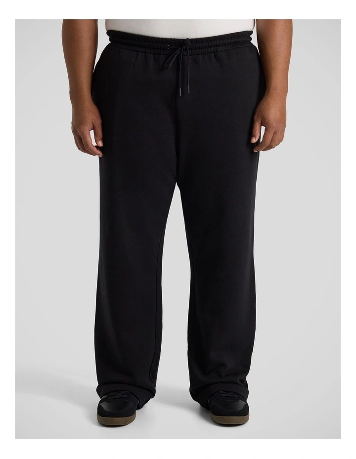 Essential Straight Track Pant in Black image 1