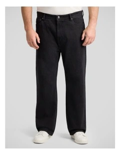 Denzel Relaxed Fit Jean in Black