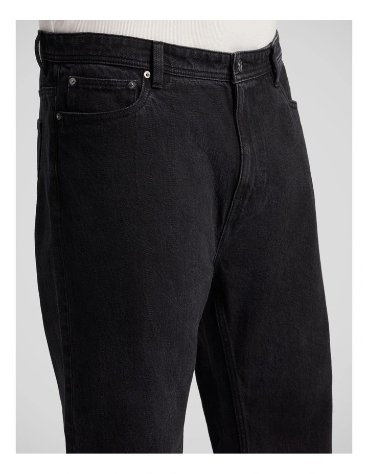 Denzel Relaxed Fit Jean in Black image 3