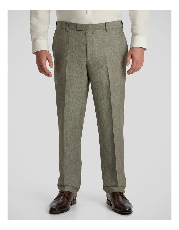 Marco Linen Blend Dress Pant in Thyme image 1