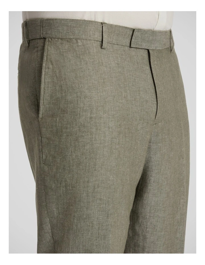 Marco Linen Blend Dress Pant in Thyme image 3