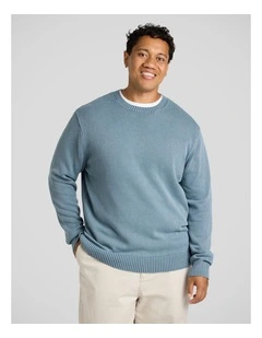 Acid Wash Sweater in Blue