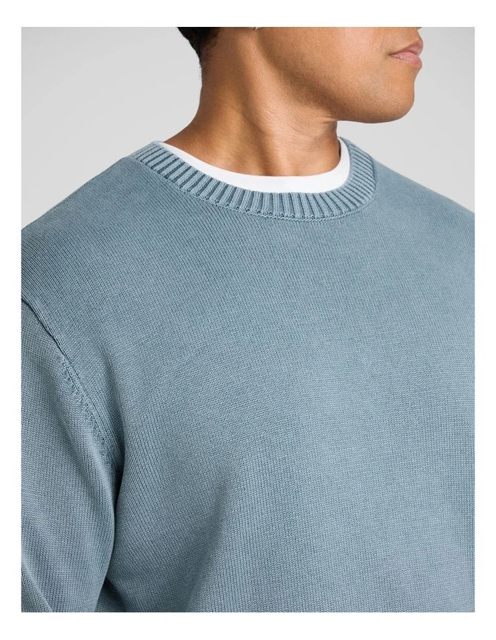 Acid Wash Sweater in Blue image 3
