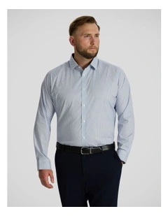 Ethan Micro Print Shirt in Blue