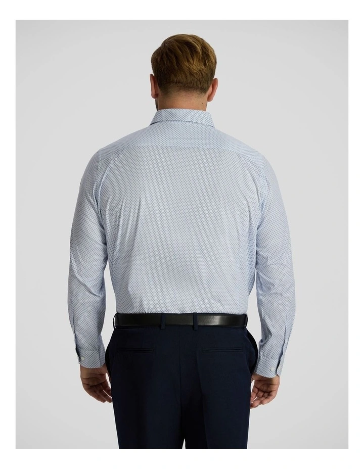 Ethan Micro Print Shirt in Blue image 2