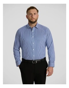 Hunter Easycare Stripe Shirt in Royal Blue
