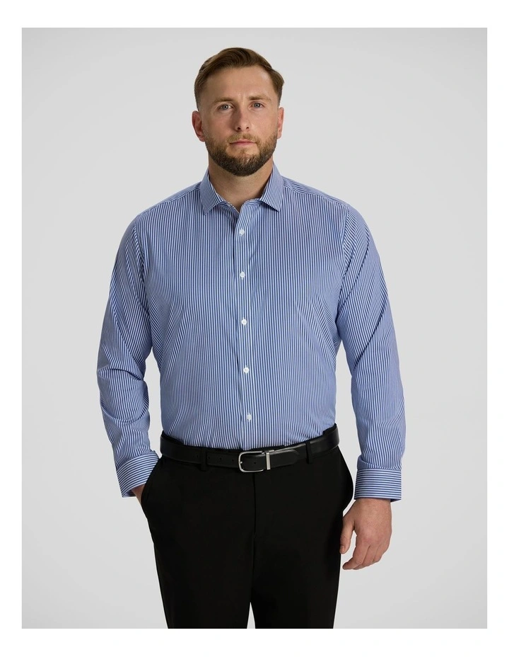 Hunter Easycare Stripe Shirt in Royal Blue image 1