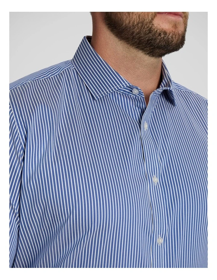 Hunter Easycare Stripe Shirt in Royal Blue image 3