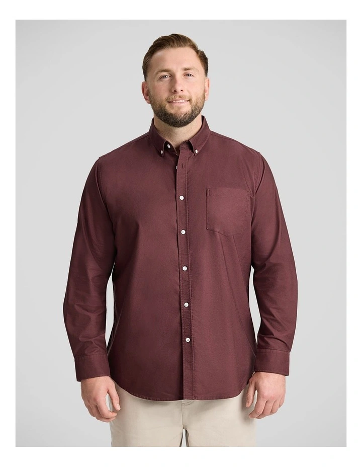 Classic Oxford Shirt in Burgundy image 1