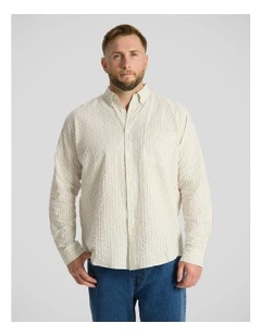 Ollie Relaxed Stripe Shirt in Cream