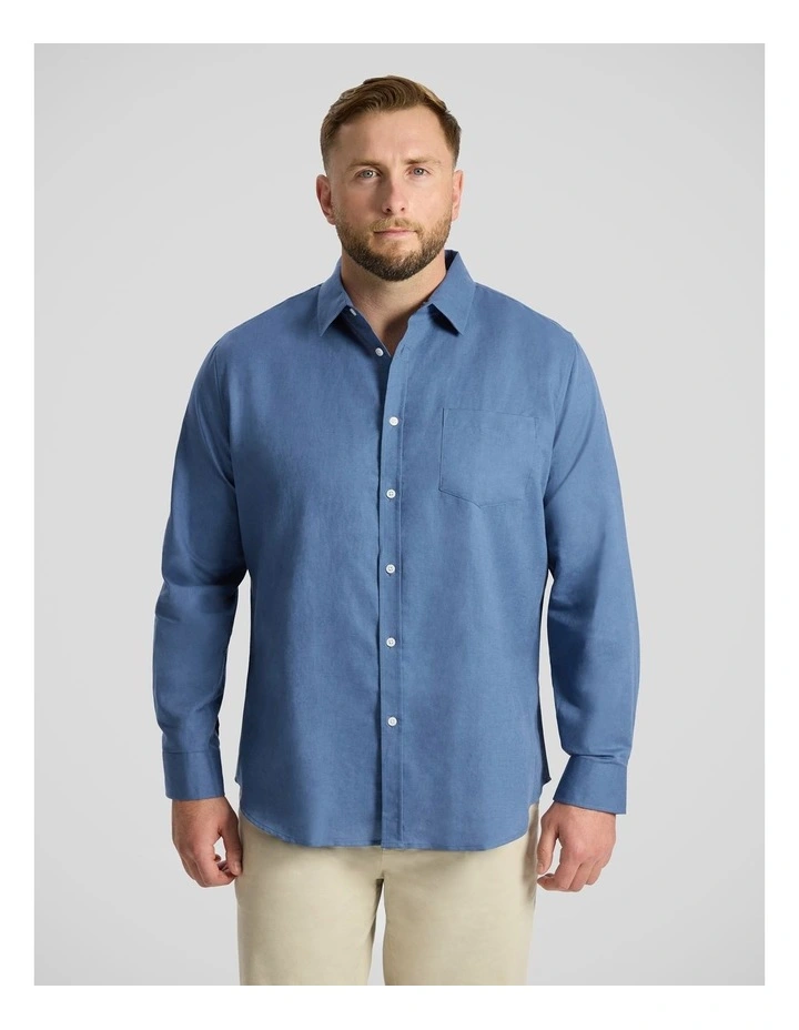 Anders Linen Shirt in Cornflower image 1