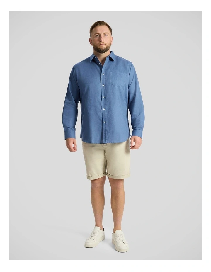 Anders Linen Shirt in Cornflower image 4