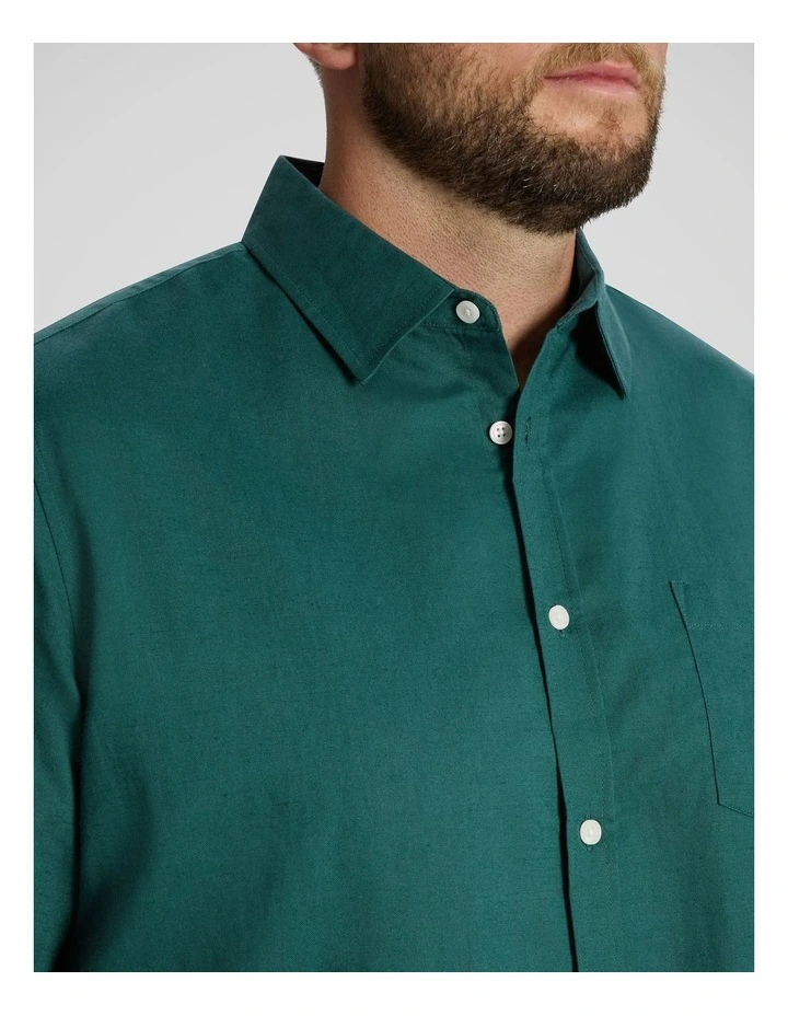 Anders Linen Shirt in Dark Teal image 3