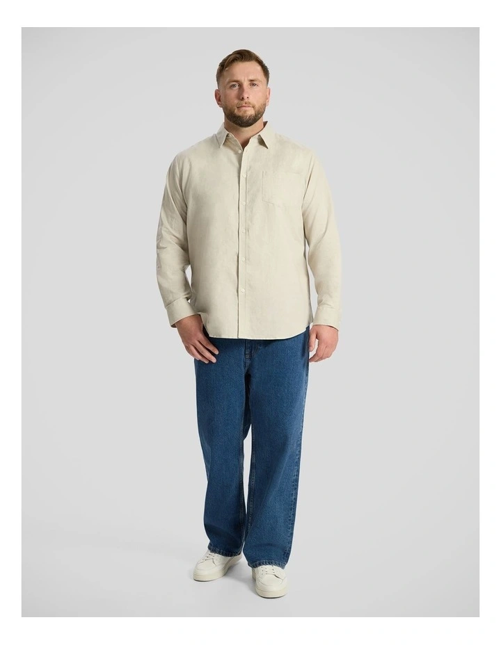 Anders Linen Shirt in Latte image 4