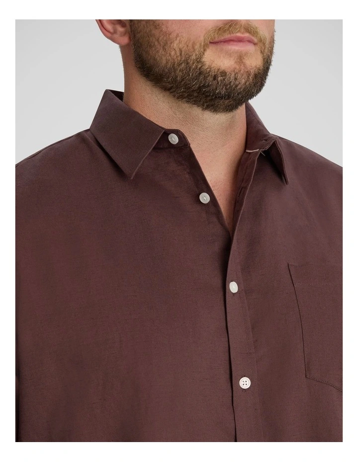Anders Linen Shirt in Cognac image 3