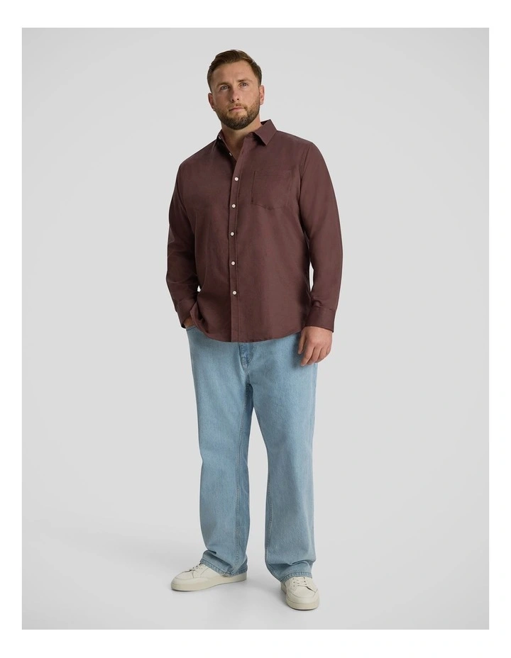 Anders Linen Shirt in Cognac image 4