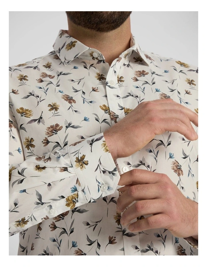 Carter Floral Shirt in White image 5
