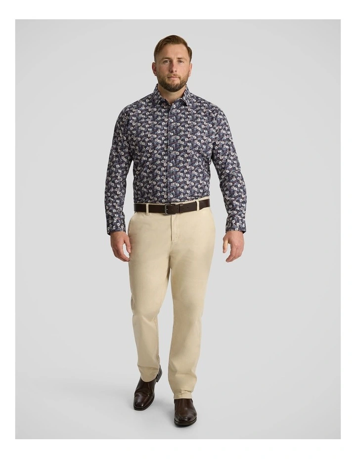Maddox Floral Shirt in Chocolate image 4