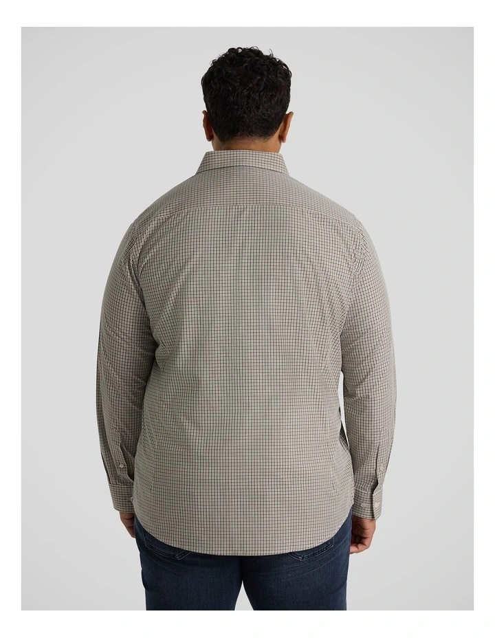 Sanders Easycare Check Shirt in Stone image 2