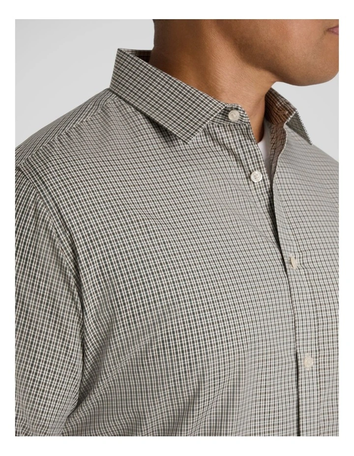 Sanders Easycare Check Shirt in Stone image 3