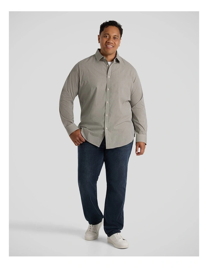 Sanders Easycare Check Shirt in Stone image 4