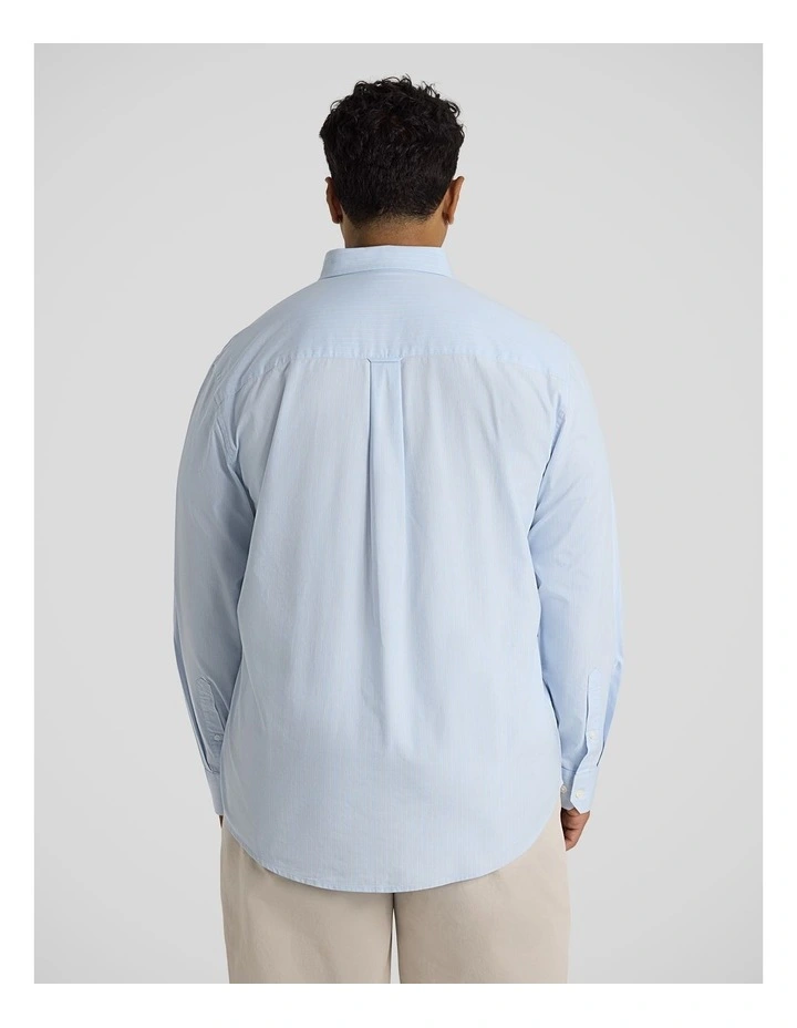 Drake Relaxed Stripe Shirt in Sky image 2