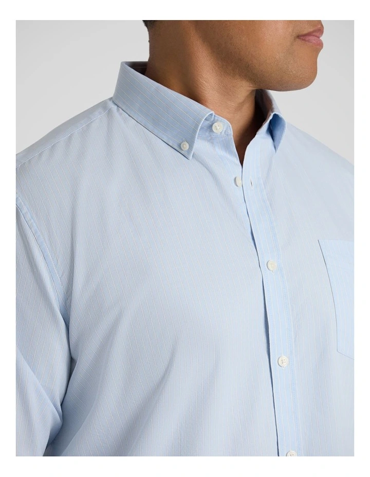Drake Relaxed Stripe Shirt in Sky image 3