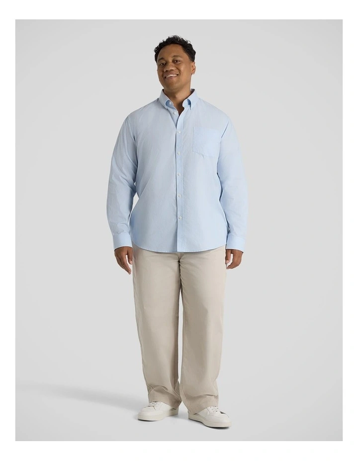 Drake Relaxed Stripe Shirt in Sky image 4