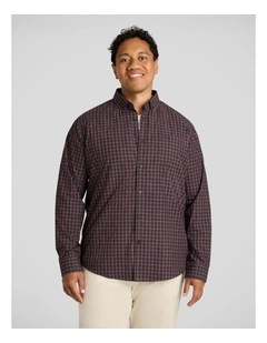 Magnus Check Shirt in Burgundy