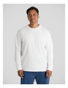 Classic Heavy Long Sleeve Tee in White
