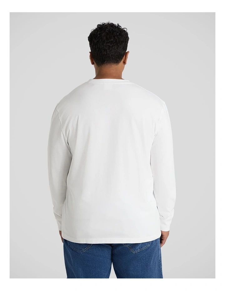Classic Heavy Long Sleeve Tee in White image 2