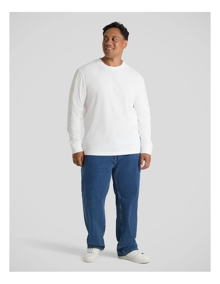 Classic Heavy Long Sleeve Tee in White image 4