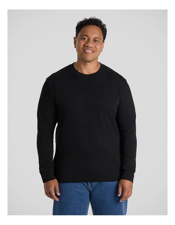 Classic Heavy Long Sleeve Tee in Black image 1