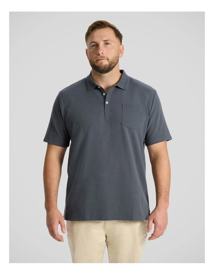 Oliver Textured Polo in Steel Blue image 1
